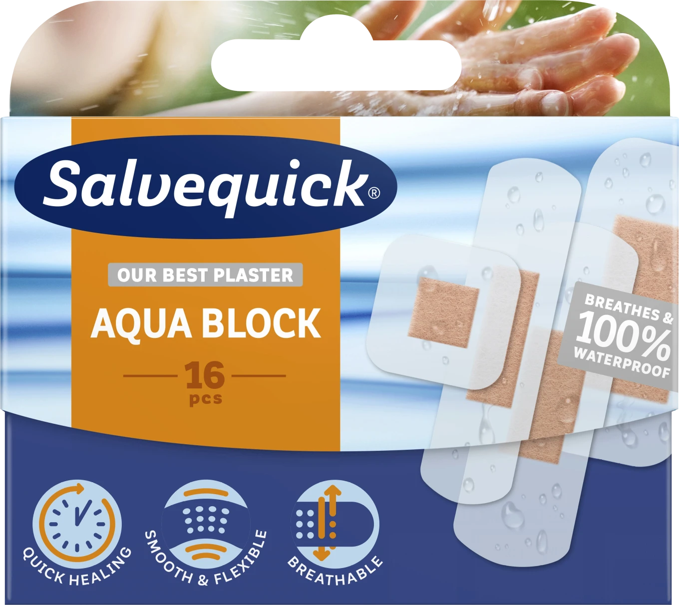 Salvequick Aqua Block Family Pack 16 st Salvequick