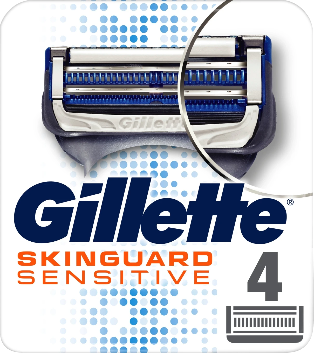 Gillette Skinguard Sensitive Rakblad för män 4 st Gillette