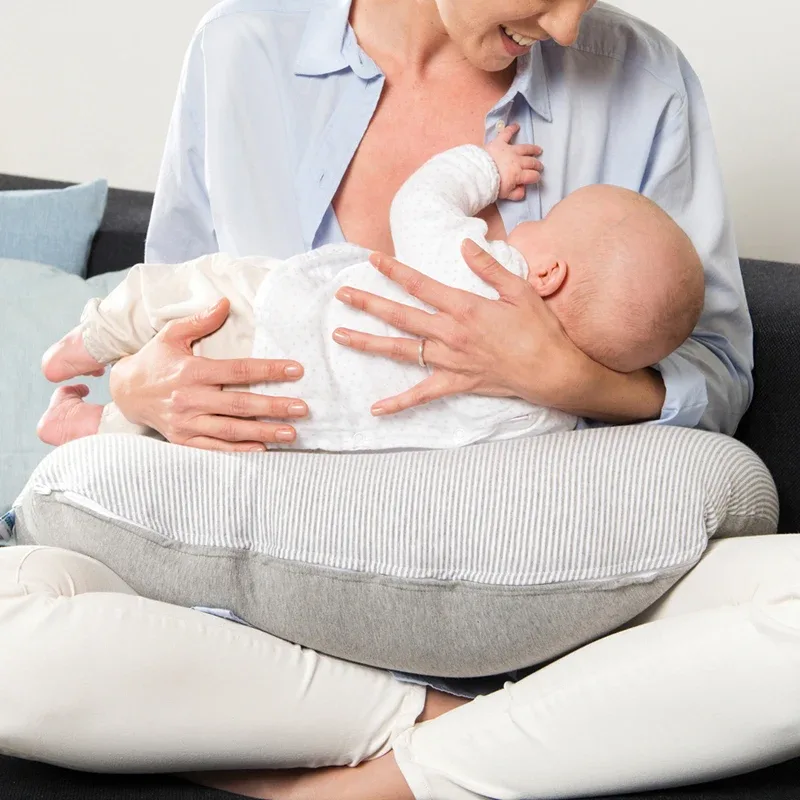 Doomoo Amningskudde Randig Grå Doomoo