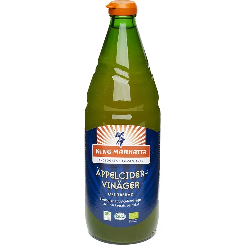 Kung Markatta Äppelcidervinäger Ofiltrerad Krav 750 ml Kung Markatta
