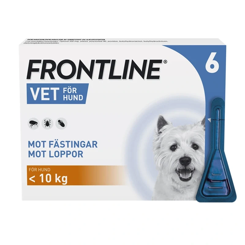 Frontline Vet. Spot-on lösning hund max 10 kg 100 mg/ml 6 x 0,67 ml Frontline