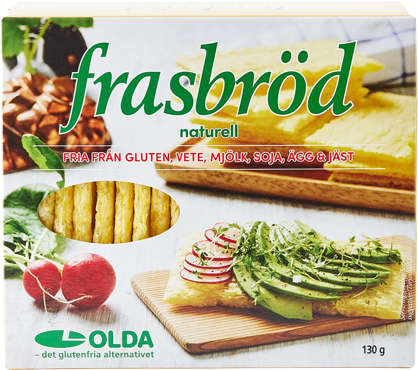 Olda Frasbröd Naturell Glutenfria 130 g Olda