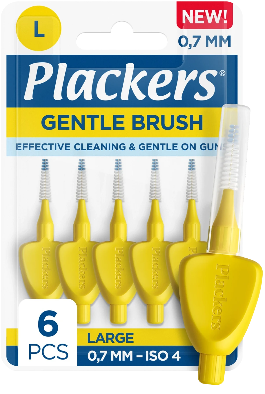 Plackers Gentle Brush 0,7 mm 6st Plackers