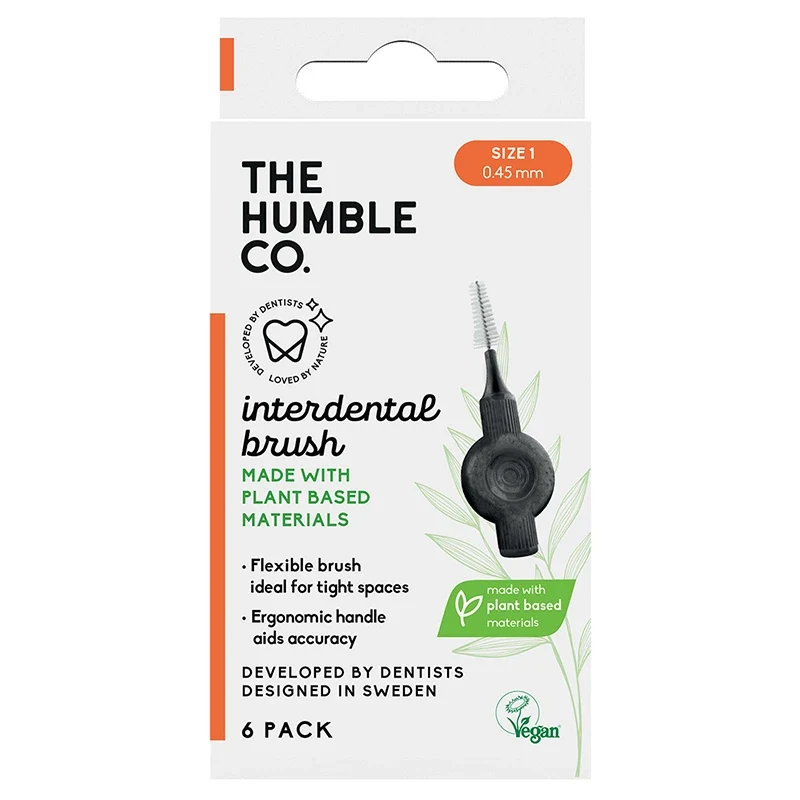 The Humble Co. Plant Based Mellanrumsborste 6-pack 0,45 mm Size 1 The Humble Co.