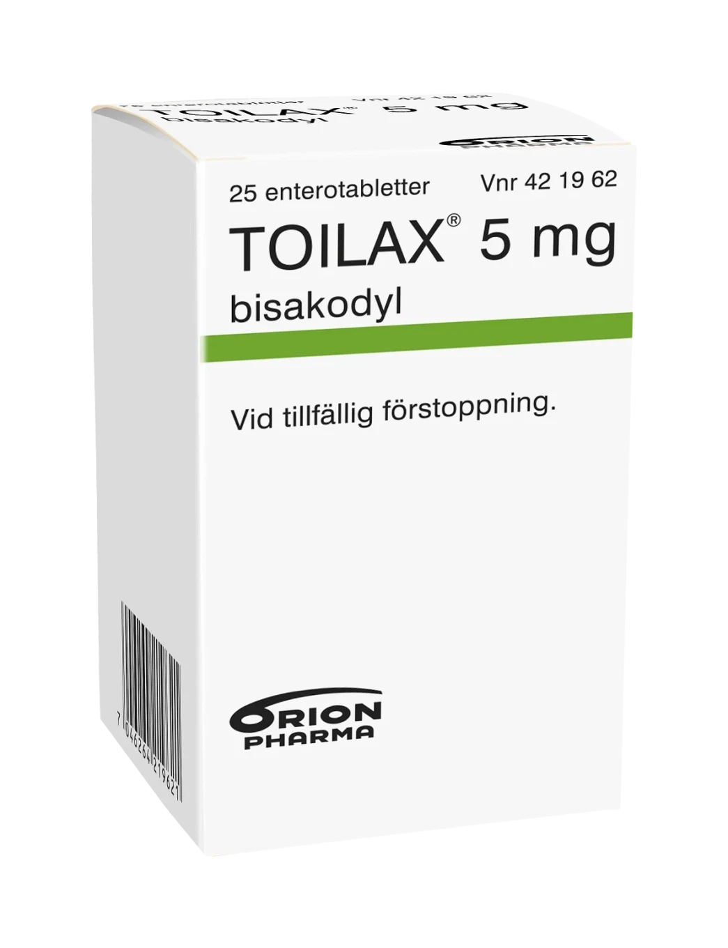 Toilax enterotablett 5 mg 25 st Toilax