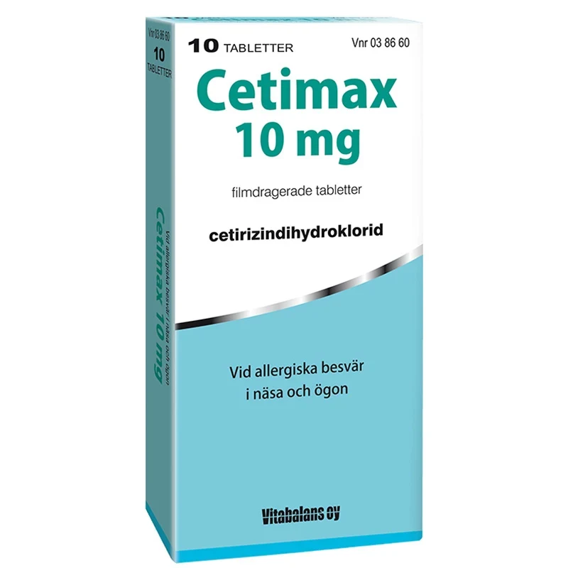Cetimax Filmdragerad tablett 10mg Blister, 10tabletter Cetimax