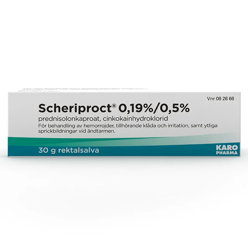 Scheriproct rektalsalva 0,19% / 0,5% 30 g Scheriproct