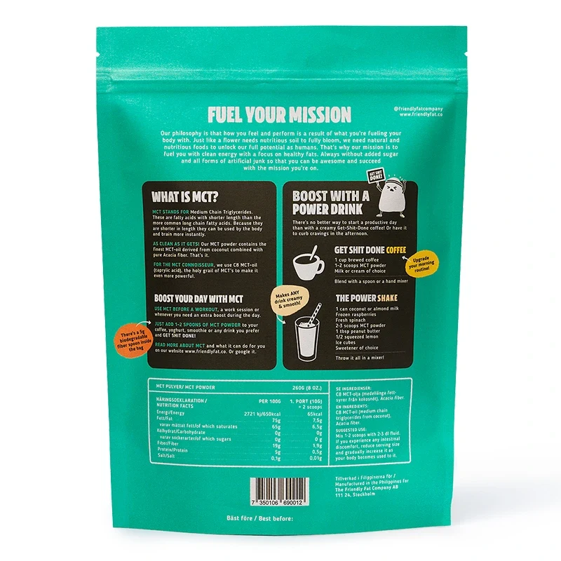 The Friendly Fat Company C8 MCT-pulver Naturell 260 g The friendly fat company