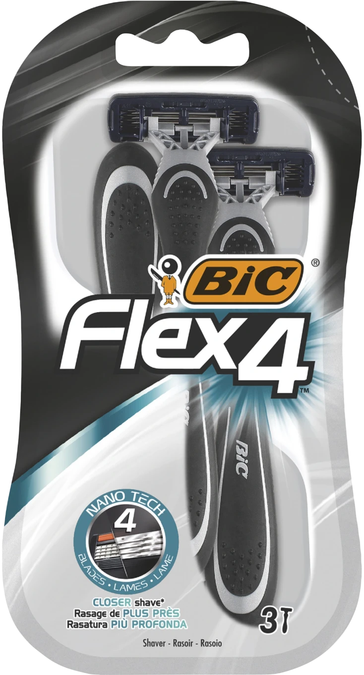 BIC Flex4 Rakhyvlar för Män 3-pack BIC