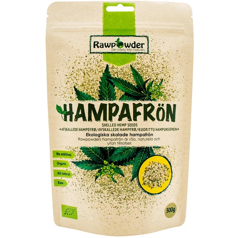 Rawpowder Skalade Hampafrön 300 g Rawpowder