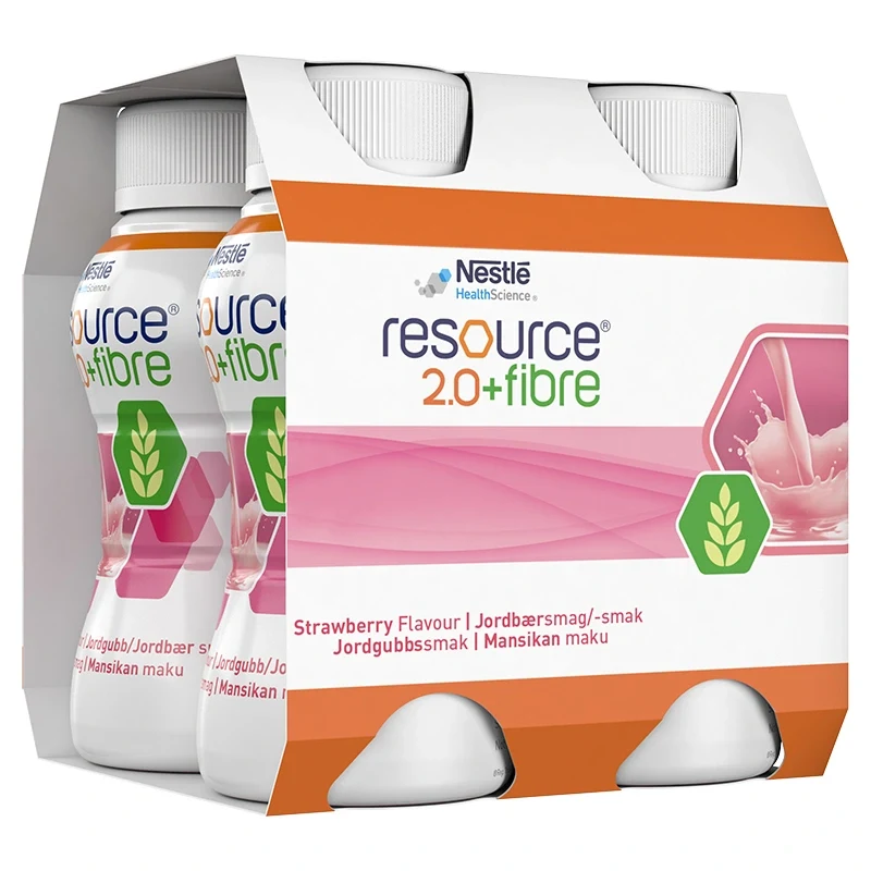 Resource 2.0 + Fibre Jordgubb 4x200 ml Resource