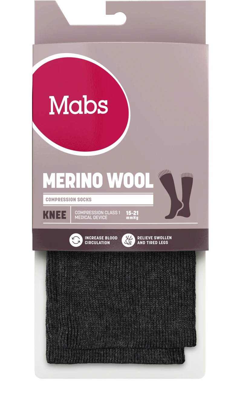 Mabs Wool Knee Black 1 par XXL Mabs