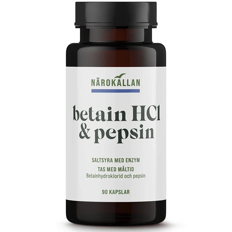 Närokällan Betain HCL & Pepsin 90 kapslar Närokällan