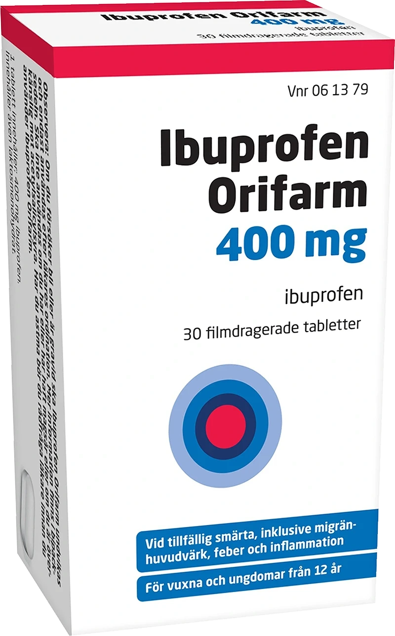 Ibuprofen Orifarm 400 mg filmdragerad tablett 30 st Orifarm