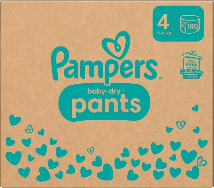 Pampers Baby-Dry stl 4 9-15 kg 180 st Pampers