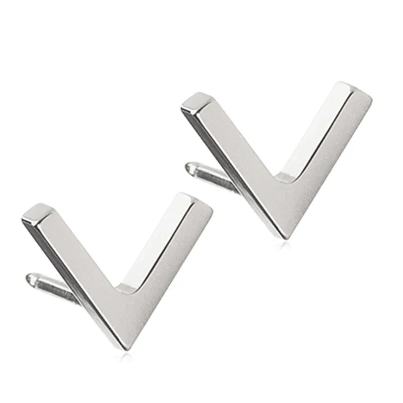 Blomdahl Natural Titanium Plain V Örhänge 8 mm Blomdahl