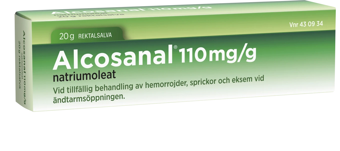 Alcosanal Rektalsalva 110 mg/g 20 g Alcosanal
