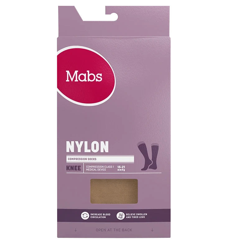 Mabs Nylon Knee Tan 1 par L Mabs