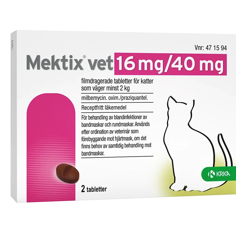 Mektix vet Filmdragerad tablett 16mg/40mg Blister, 2st Mektix vet