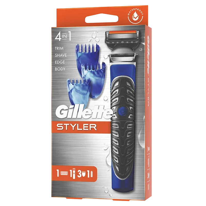 Gillette 4in1 Trimmer För Kropp och Skägg, Raka och Forma Gillette