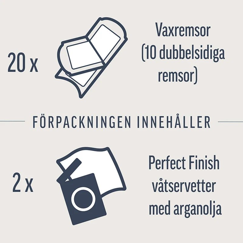 Veet Pure Wax Strips Legs & Body Sensitive Skin 20 st Veet