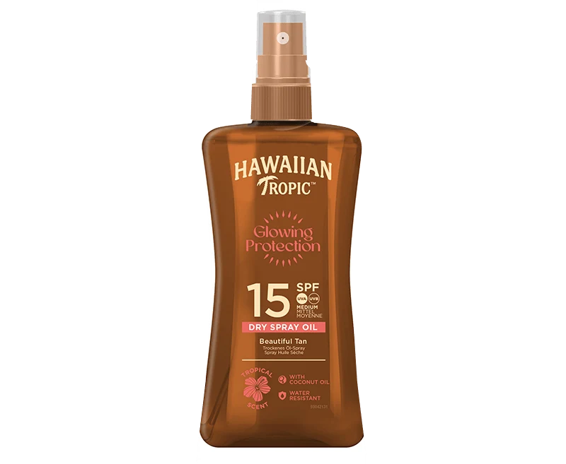 Hawaiian Tropic Glowing Protection Dry Oil Spray SPF 15, 200 ml Hawaiian Tropic