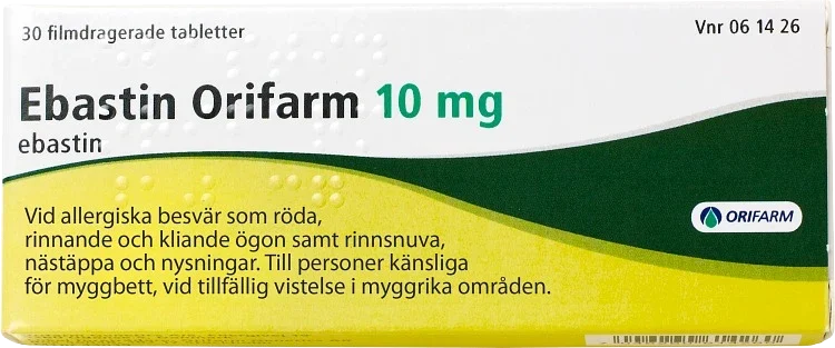 Ebastin Orifarm filmdragerad tablett 10 mg 30 st Orifarm