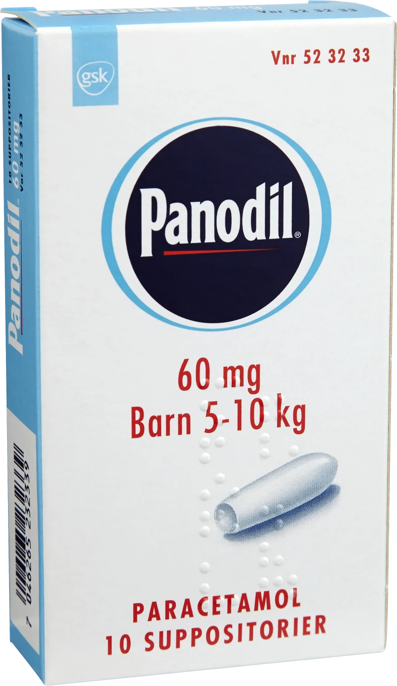 Panodil suppositorium 60 mg 10 st Panodil