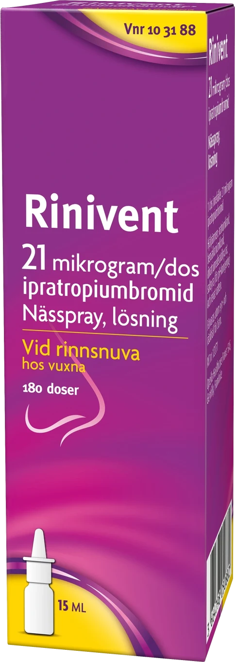 Rinivent Nässpray 21 mikrogram/dos 15 ml Rinivent