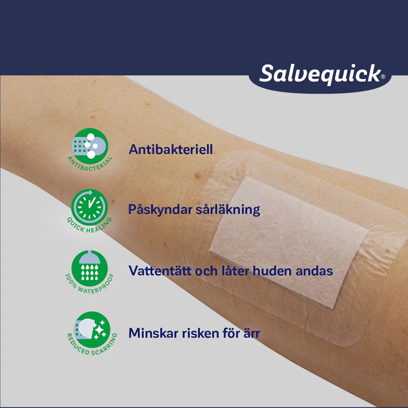 Salvequick MED Antibact Cover 5 st Salvequick