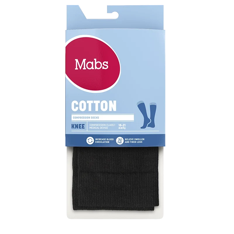 Mabs Cotton Knee Wide Black 1 par S Mabs