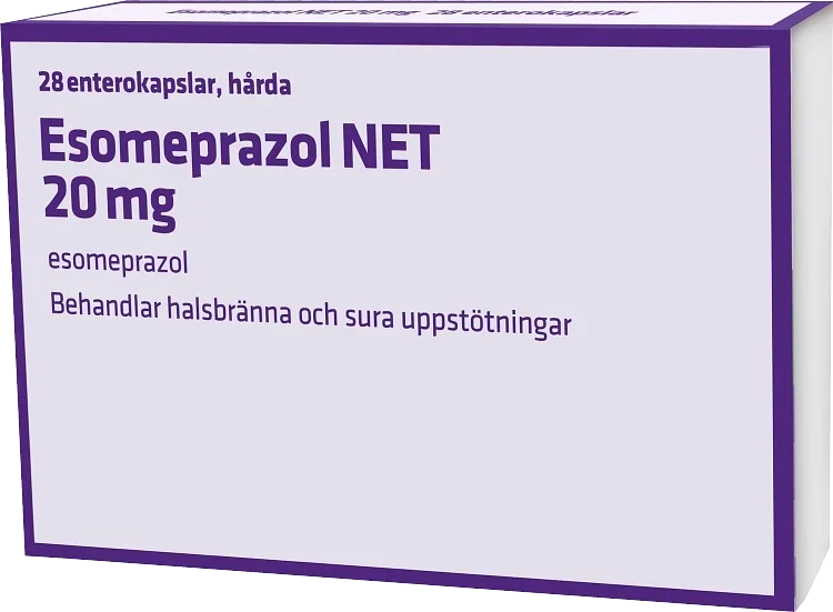 Esomeprazol NET, enterokapsel, hård 20mg Blister, 28kapslar Esomeprazol Net
