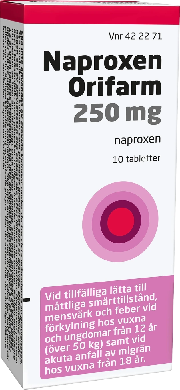 Naproxen Orifarm tablett 250 mg 10 st Orifarm