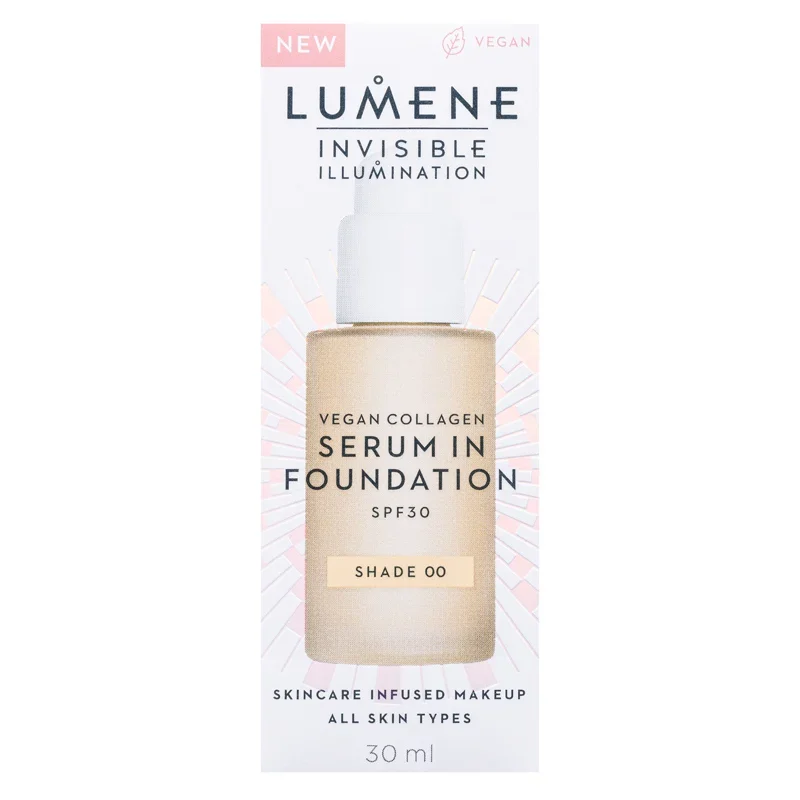 Lumene Invisible Illumination Vegan Collagen Serum in Foundation SPF 30, 30 ml 00 Lumene