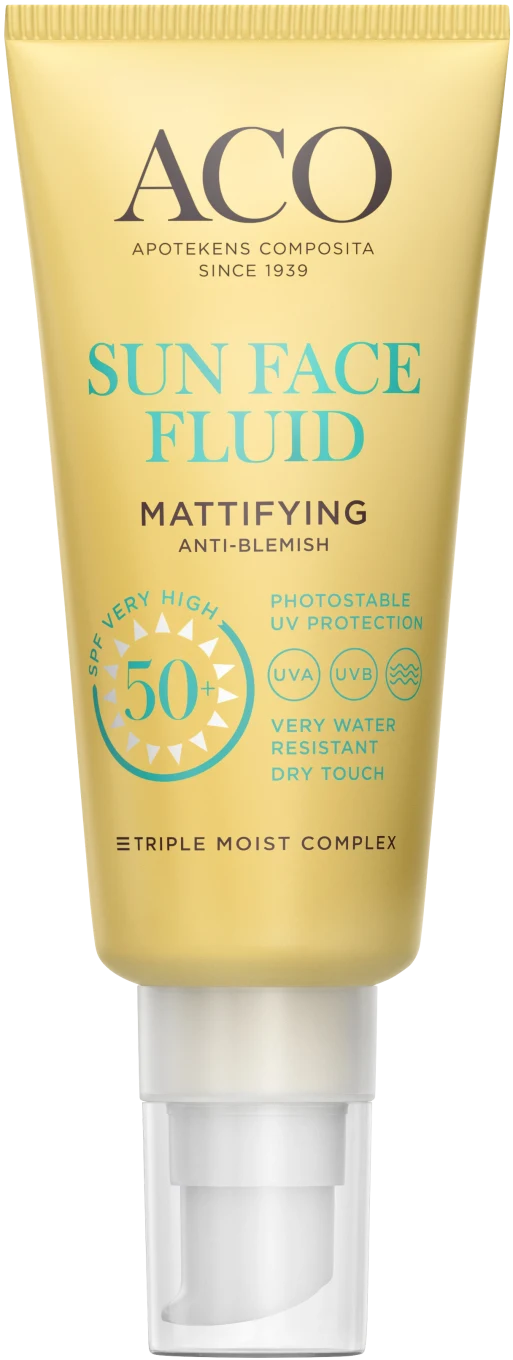 ACO Sun Face Fluid Mattifying SPF 50+, 40ml ACO