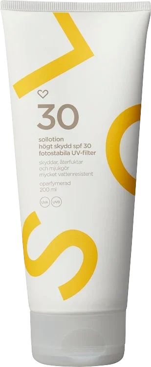 Hjärtats Sollotion Oparfymerad SPF 30, 200 ml Hjärtats