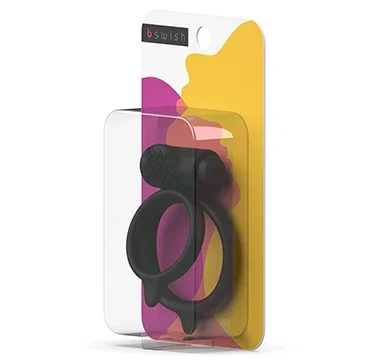 B Swish Bcharmed Basic Plus Black Vibrerande Penisring B Swish