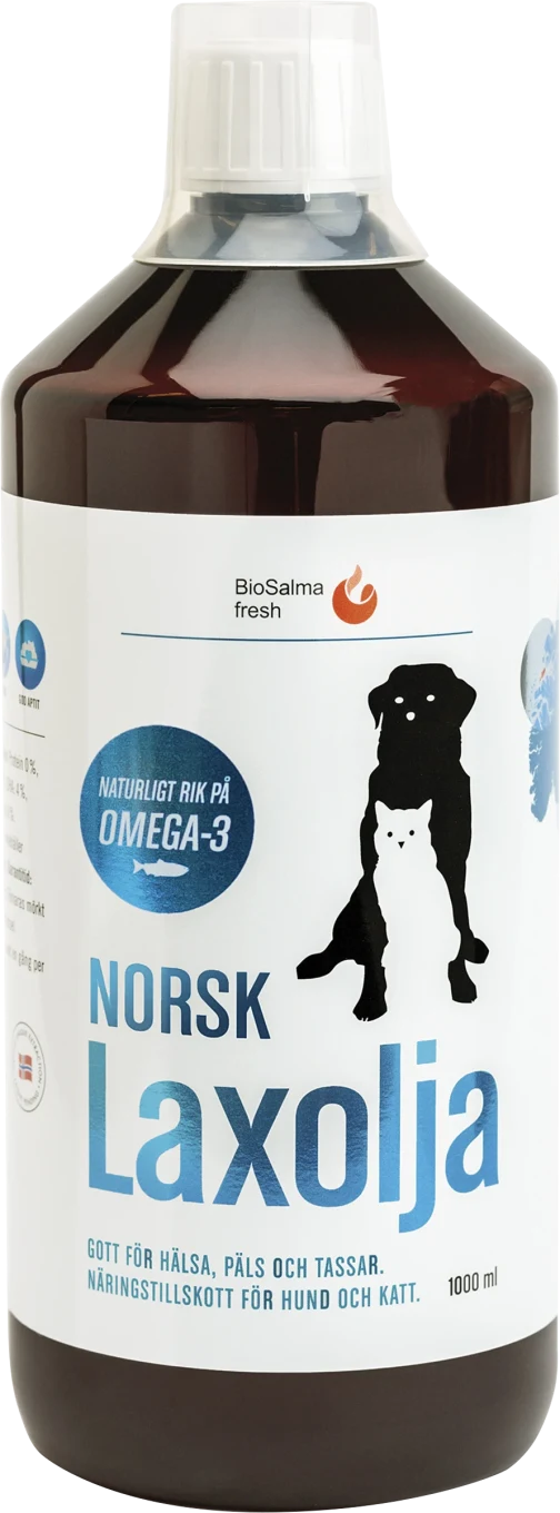 BioSalma Norsk Laxolja för Hund och Katt 1000 ml BioSalma