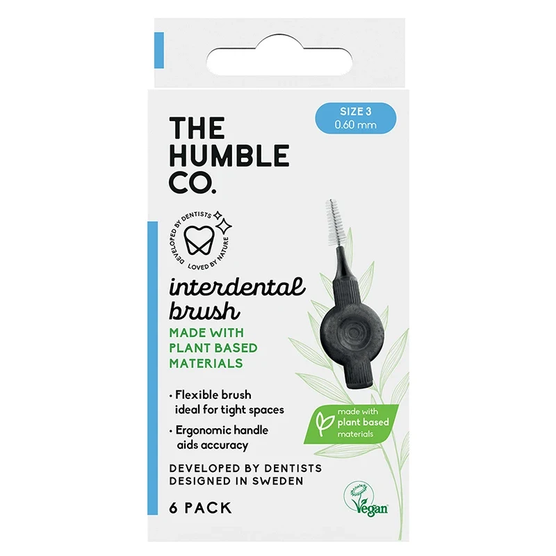 The Humble Co. Plant Based Mellanrumsborste 6-pack 0,60 mm Size 3 The Humble Co.
