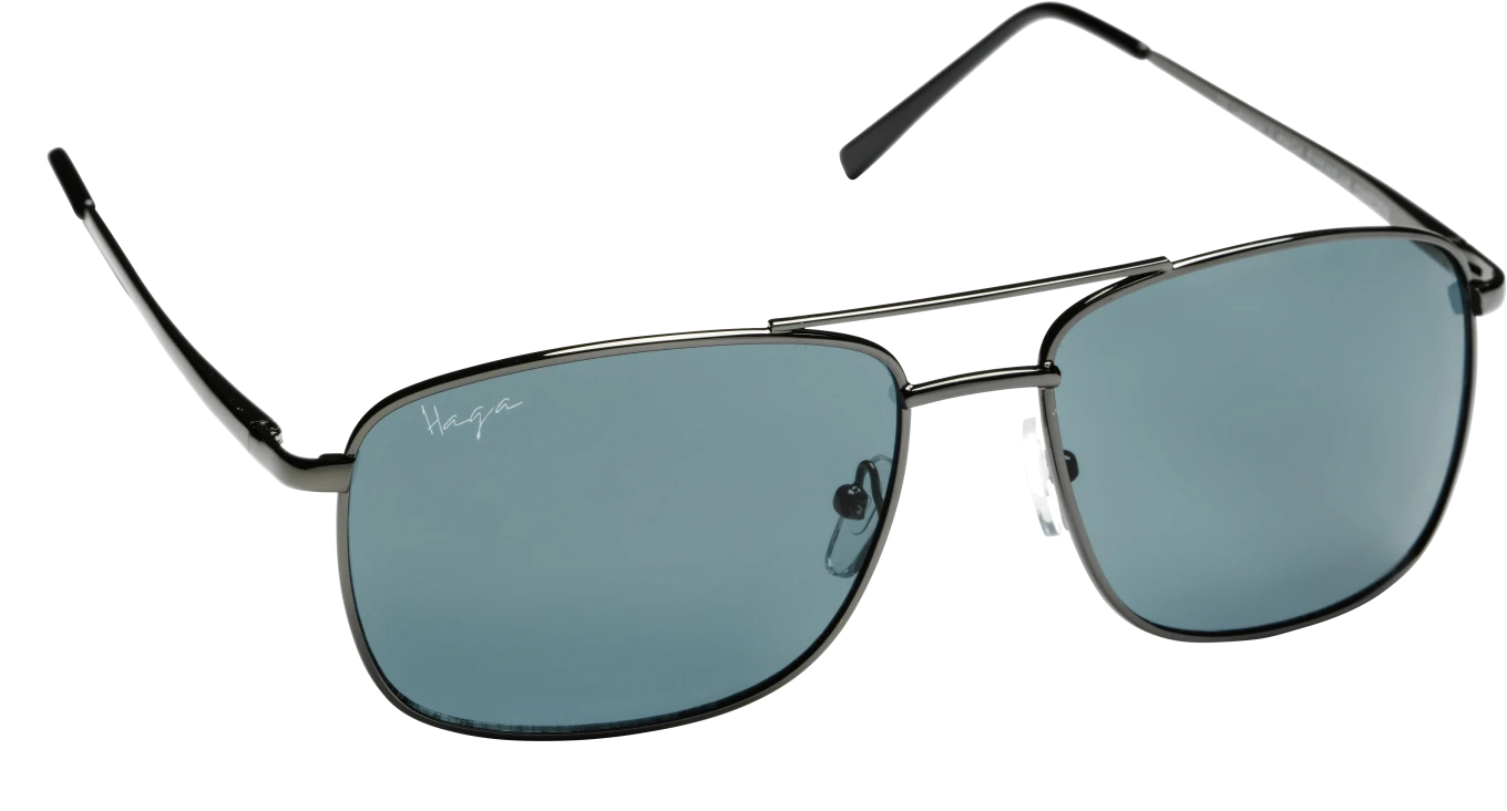 Haga Eyewear Solglas Prague Shiny Gun-Grey Lens Haga Optik