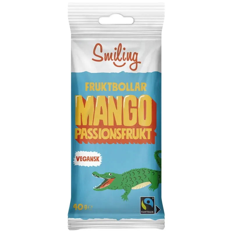 Smiling Fruktbollar Mango Passion 40 g Smiling