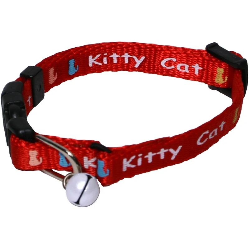 Gibbon Katthalsband Nylon Kattunge Motiv Röd 8 mm/16-23 cm Gibbon