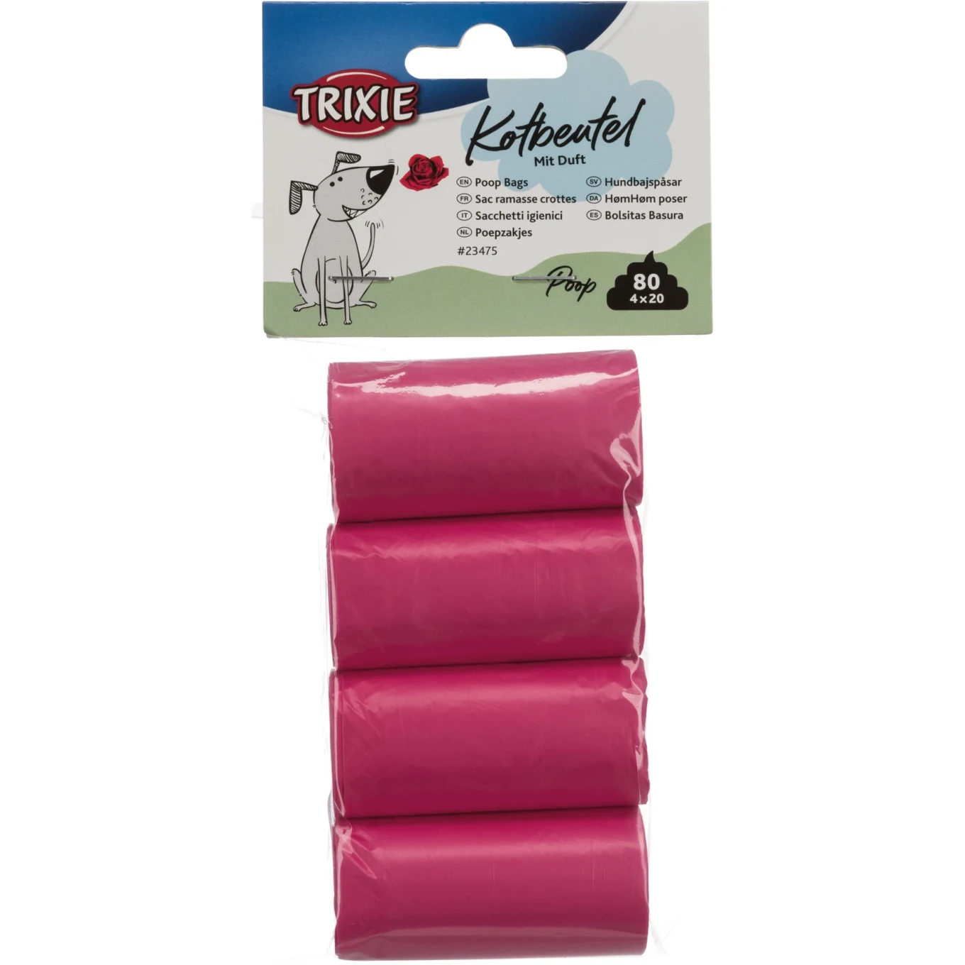 Trixie Bajspåsar Rosendoft Rosa 4 rullar x 20 st Trixie