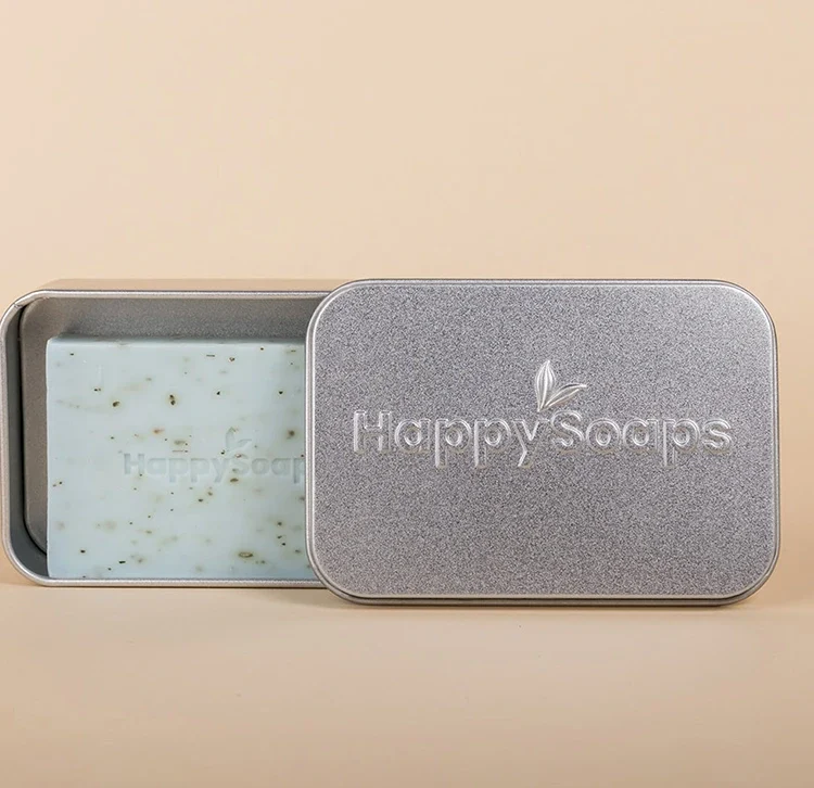 HappySoaps Happy Bar Storage and Travel Tin Square HappySoaps
