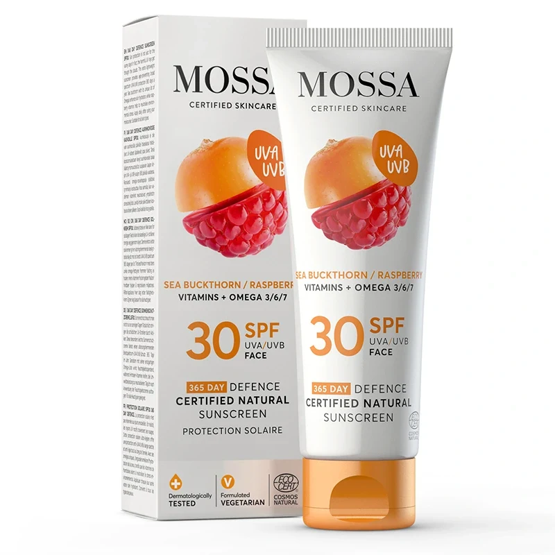 Mossa 365 Day Defence Cert Natural Sunscreen SPF 30, 50 ml Mossa