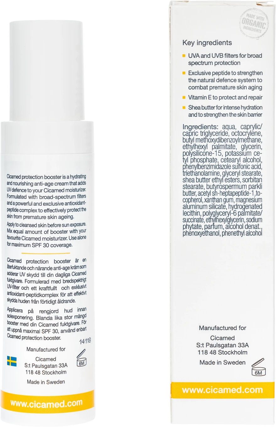 Cicamed Organic Science Protection Booster SPF 30, 50 ml Cicamed