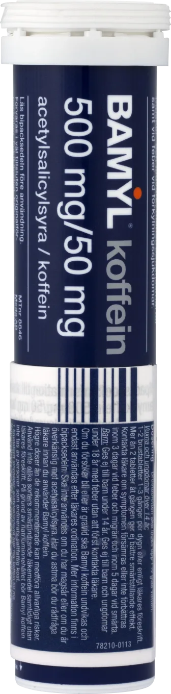 Bamyl koffein brustablett 500 mg/50 mg 25 st Bamyl