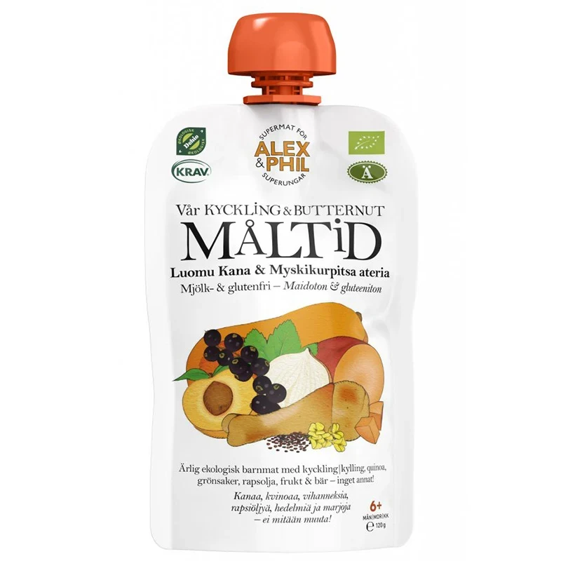 Alex & Phil Vår Kyckling- & Butternutmåltid 120 g Alex & Phil