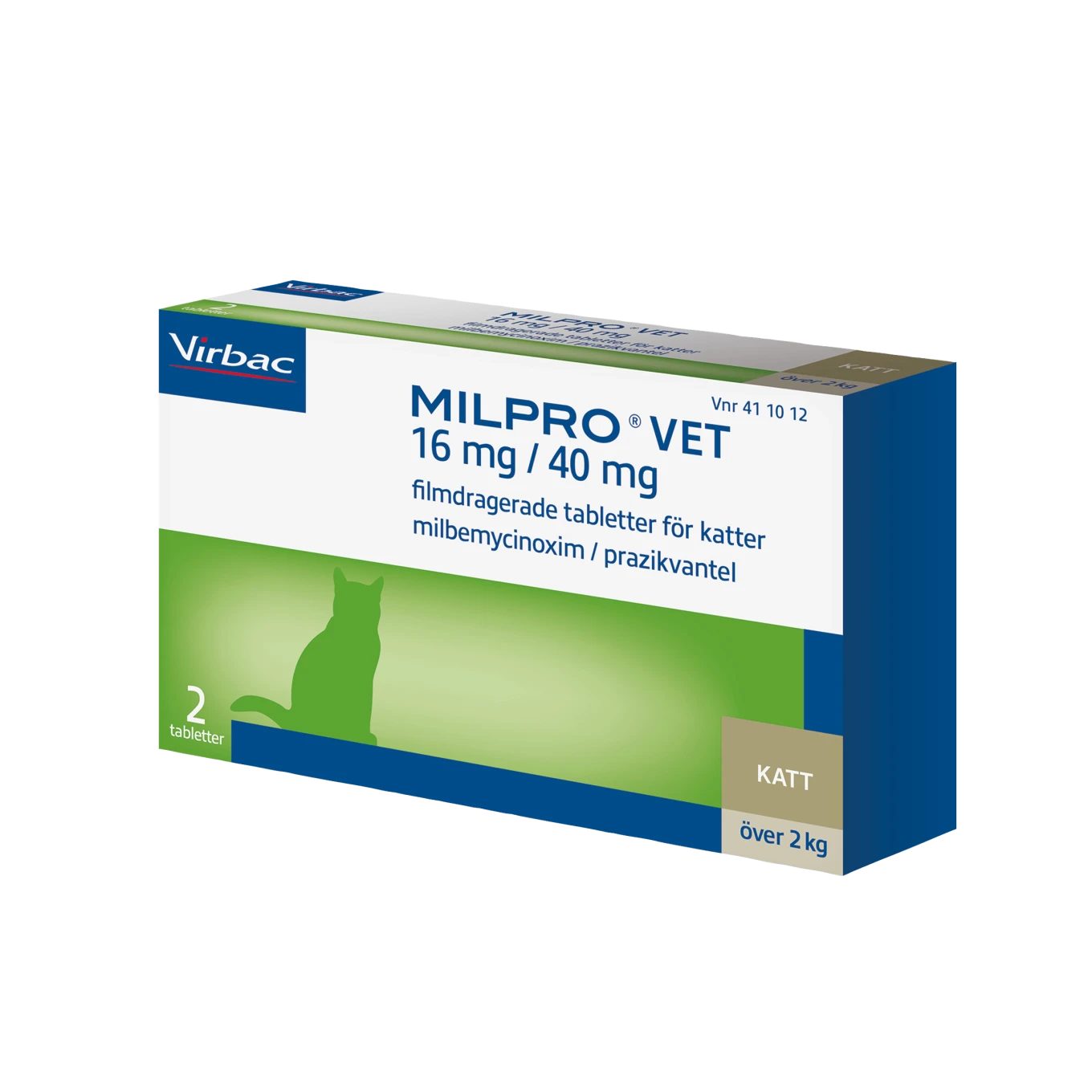 Milpro vet tabletter för katter (>2 kg) 2 tabletter milpro