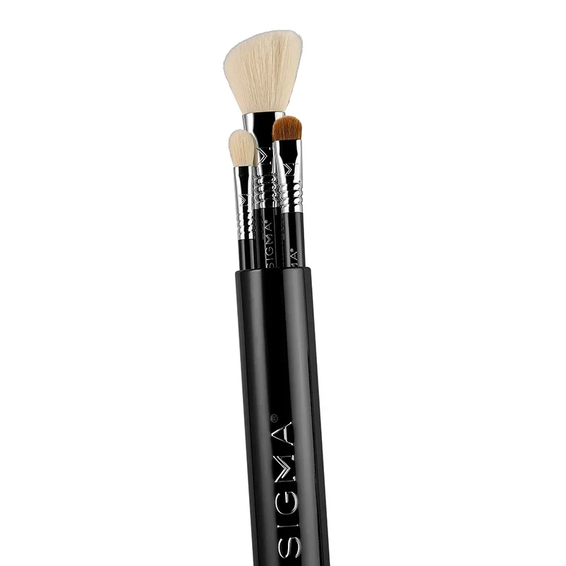 Sigma Beauty Essential Trio Brush Set Black Sigma Beauty